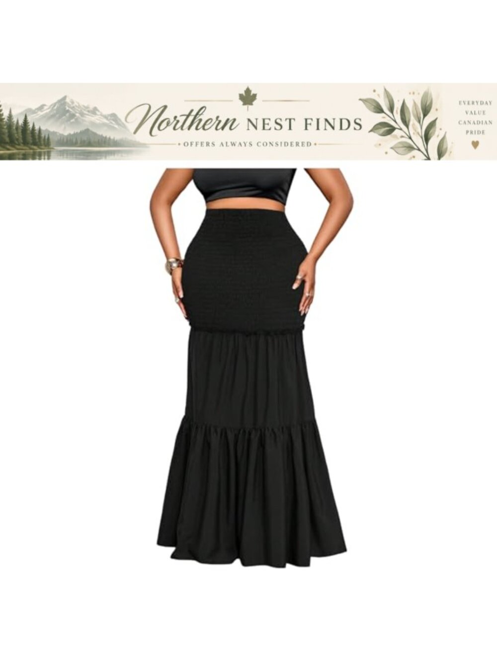Plus Size Leopard Print Maxi Skirt High Waist Ruffle Hem Bodycon